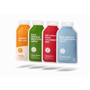 LOT ESW Beauty Raw Juice Mask Set Calming Green Spiced Blue Dream